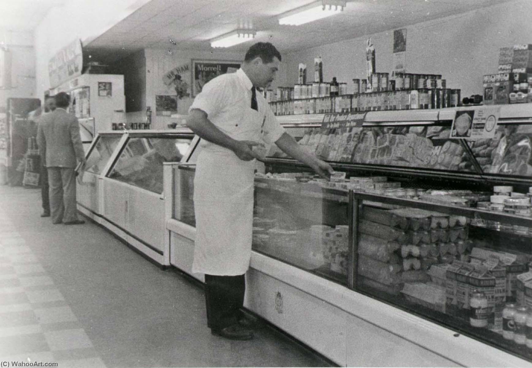 Louis Menotti At Semi Self Service Counter, First In Galveston, 1949, From The Corner Stores Of Galveston, Galveston County Cultural Arts Council — Betty Tichich