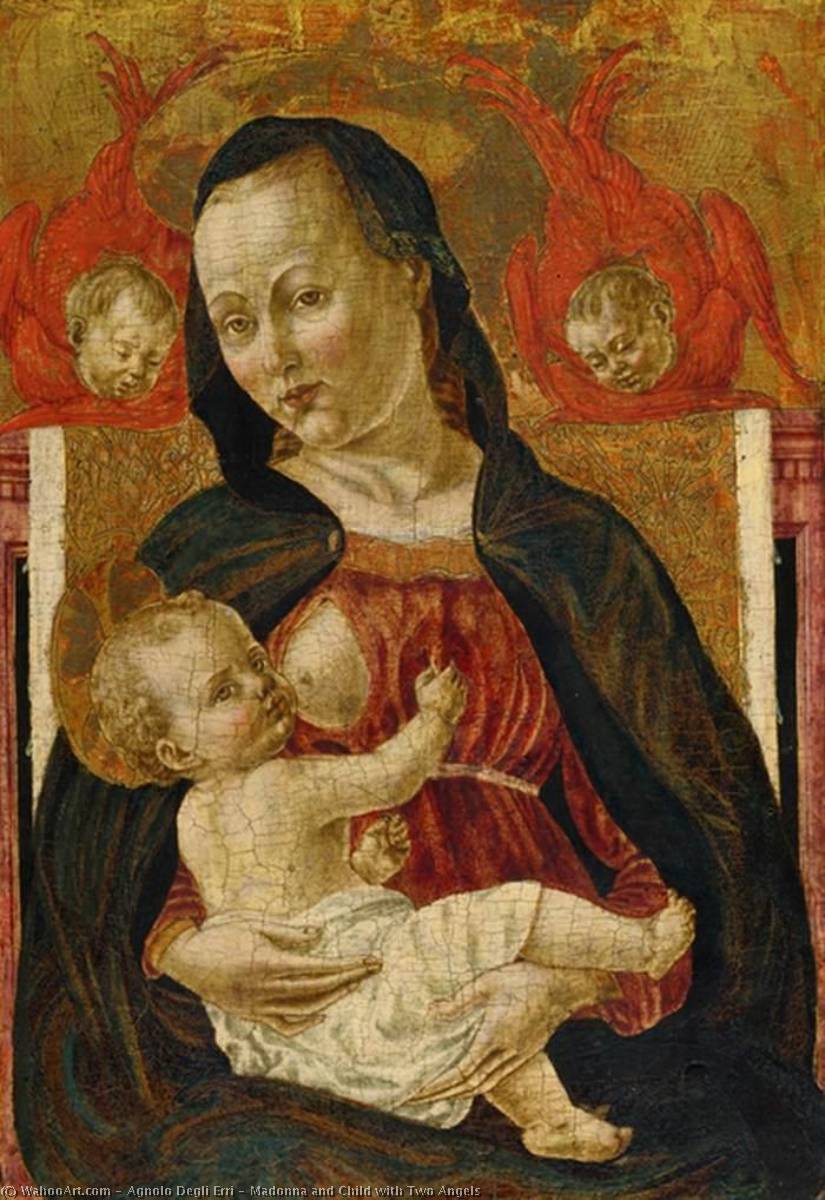 Madonna And Child With Two Angels — Agnolo Degli Erri