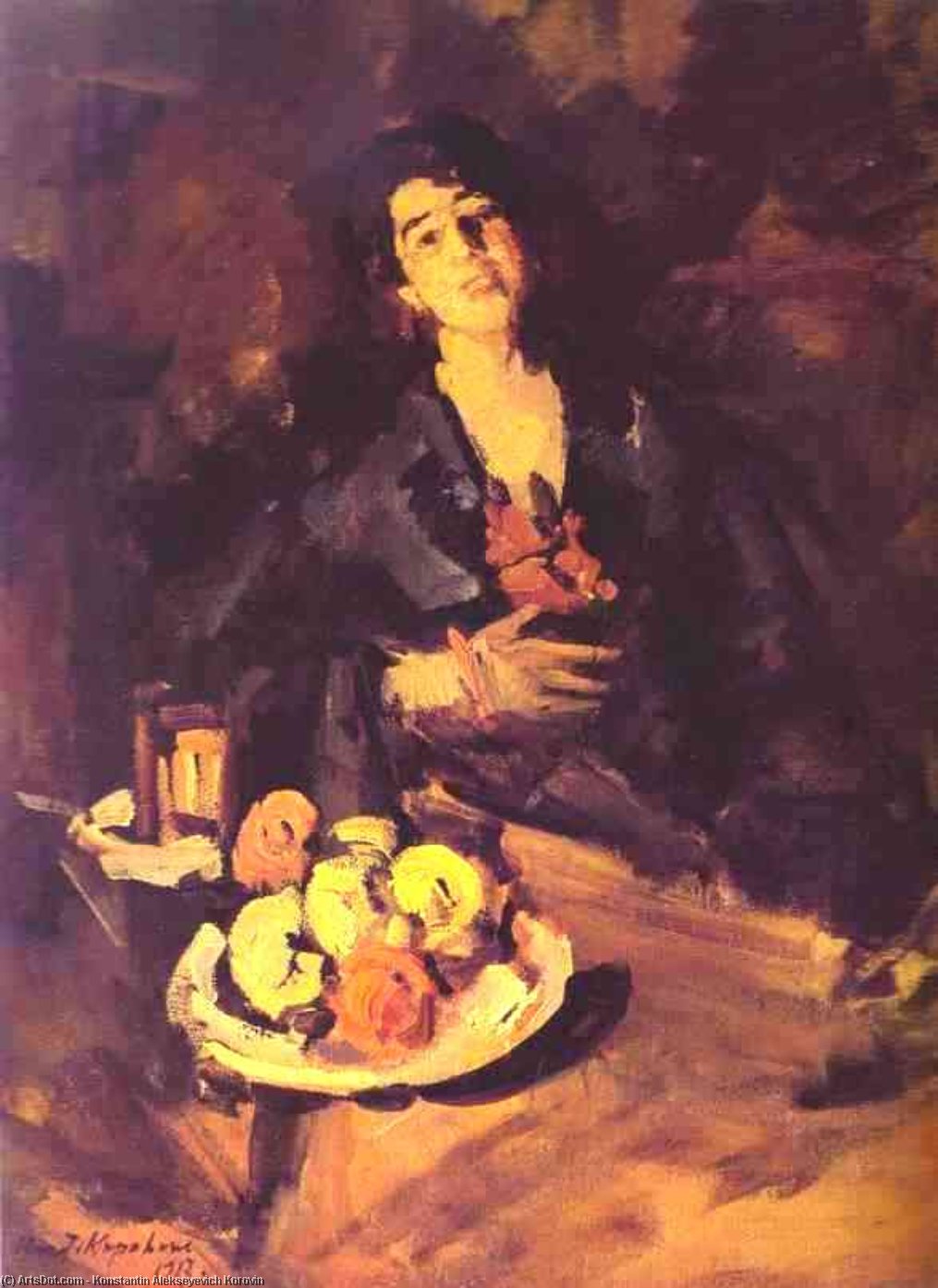 Portrait Of A Woman — Konstantin Alexeievitch Korovin
