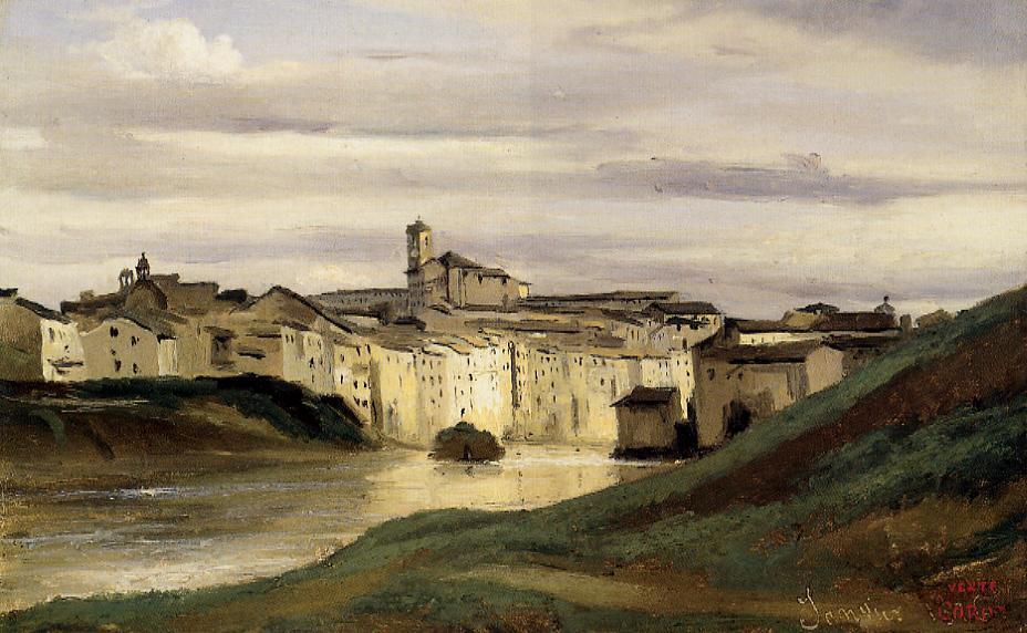 On The Banks Of The Tiber — Jean-baptiste-camille Corot