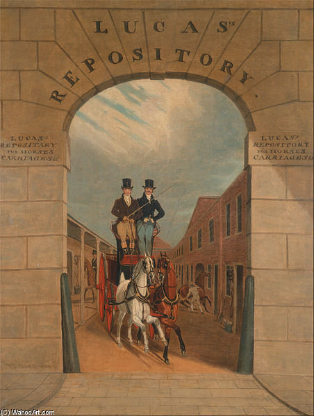 Eine Kutsche Mit Einem Gespann Im Lucas's Yard, Clerkenwell — James Pollard