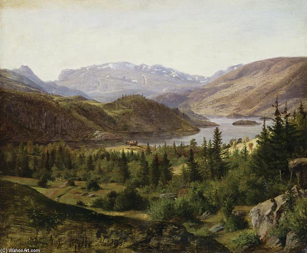 Hjelle In Valders, Tile Fjord — Louis Gurlitt