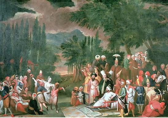 English A Turkish Hunting Party With Sultan Ahmed Iii — Jean Baptiste Vanmour