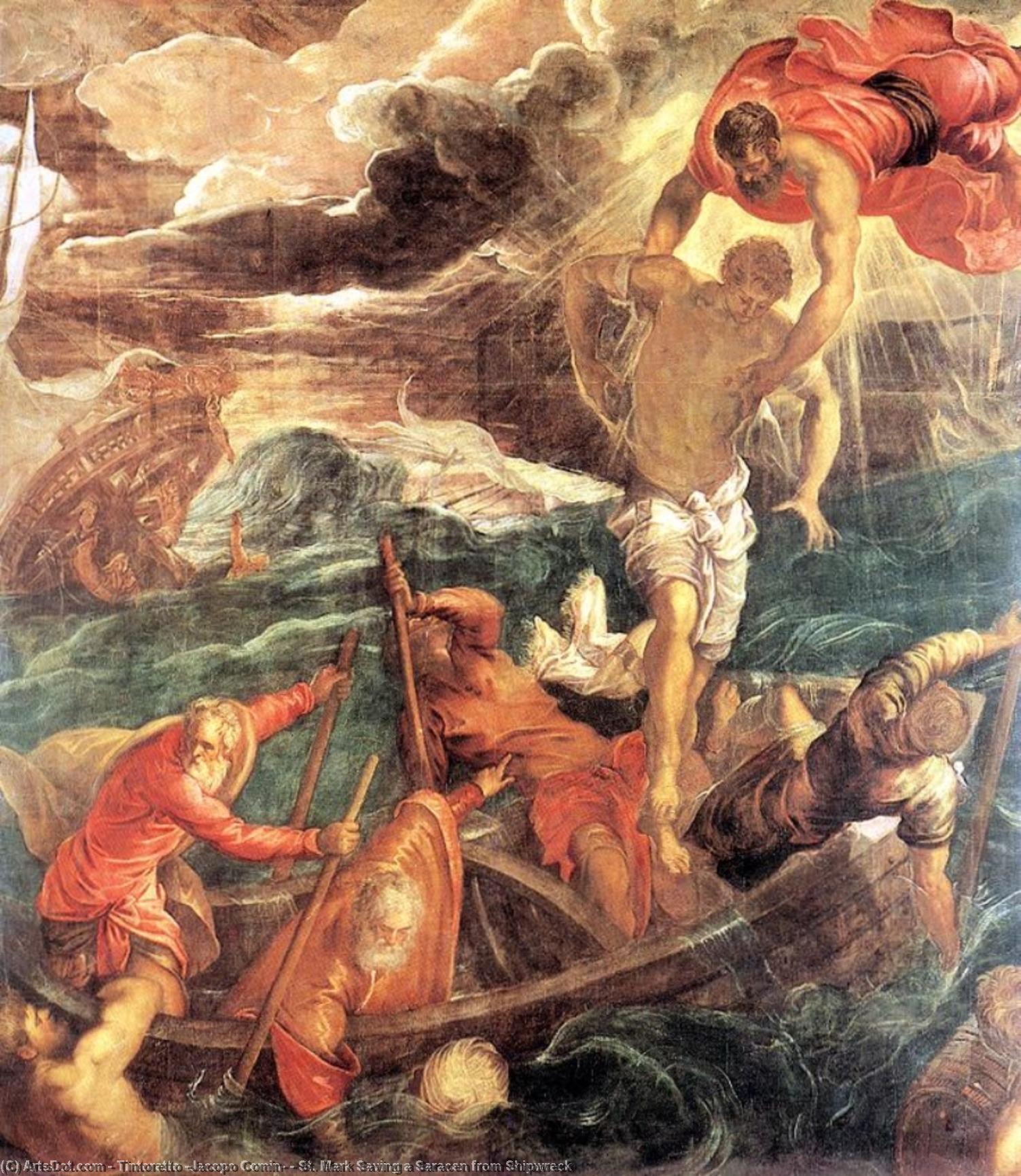 St. Mark Saving A Saracen From Shipwreck — Тинторетто