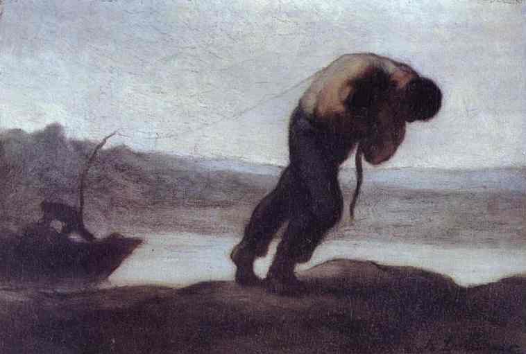 The Hauler Of A Boat — Honoré Daumier