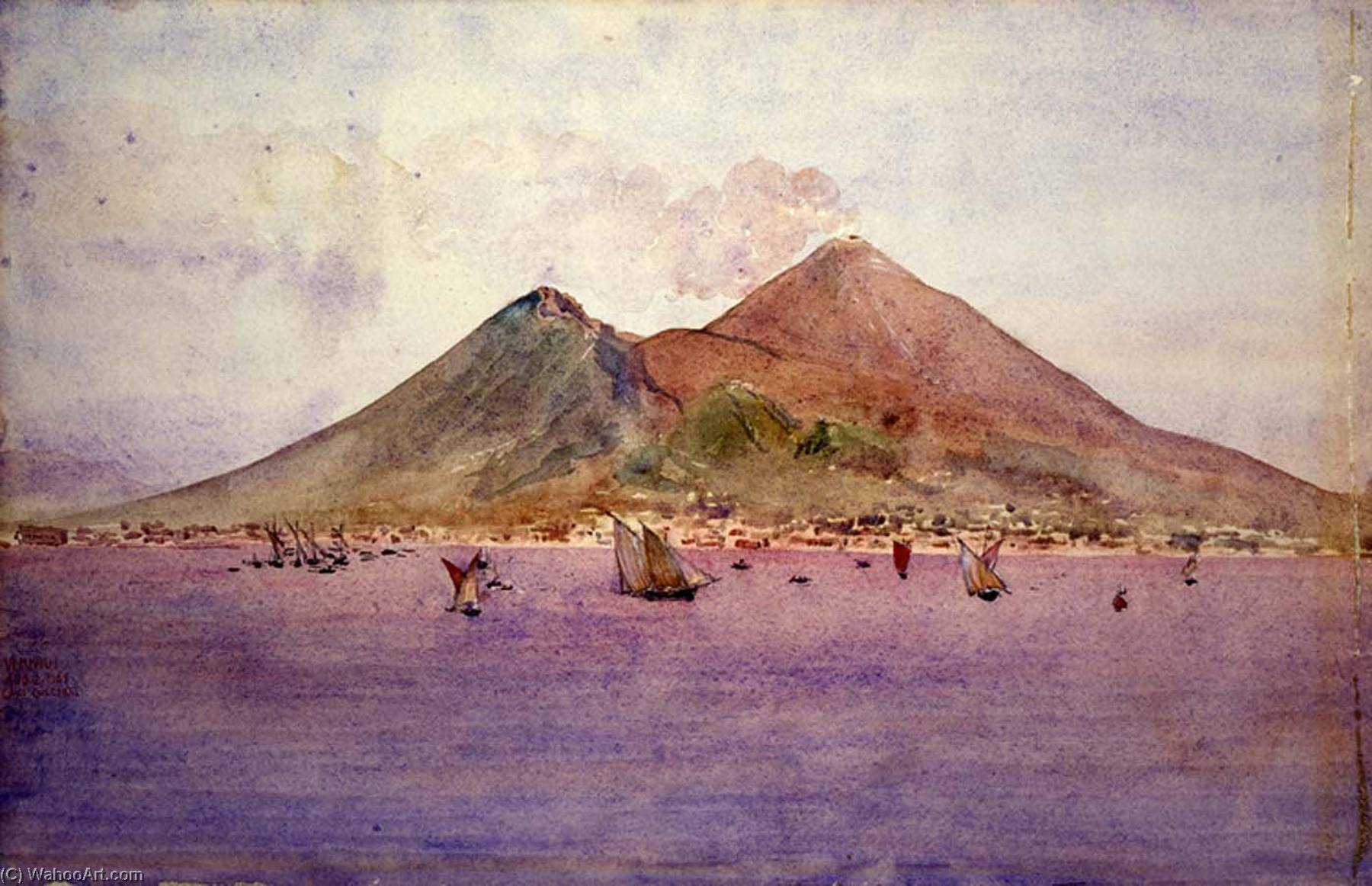 Mt. Vesuvius From The Bay Of Naples — Cass Gilbert