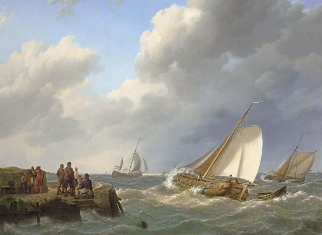 Shipping Off The Coast, Zeeland — Johannes Hermann Barend Koekkoek