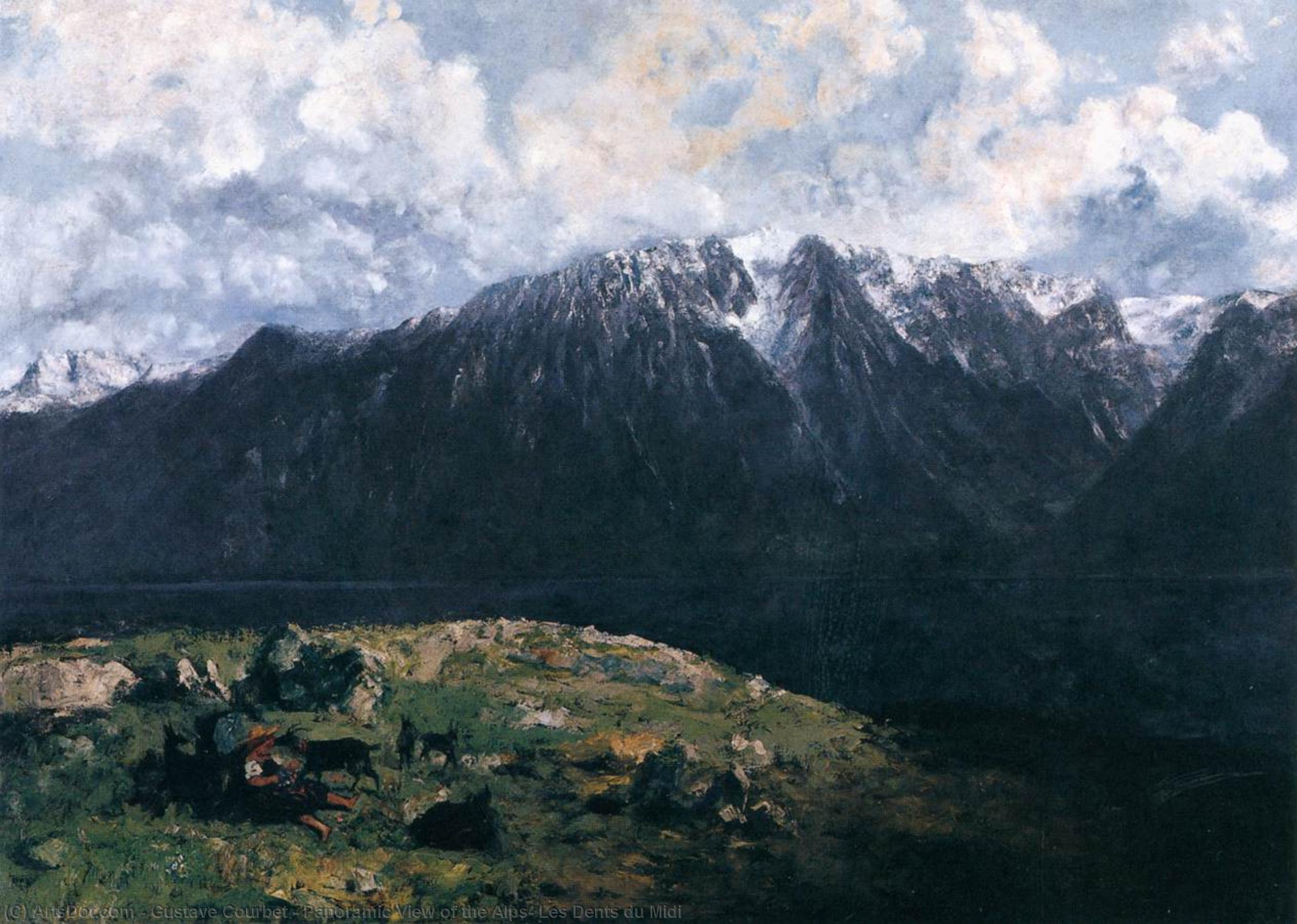 Panorama De Los Alpes, Les Dents Du Midi — Gustave Courbet