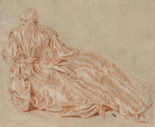 Study Of A Seated Woman — Jean-baptiste Pater