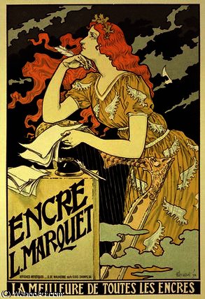 Poster Advertising 'marquet Ink' — Эвге́н Самуэ́ль Грассэт