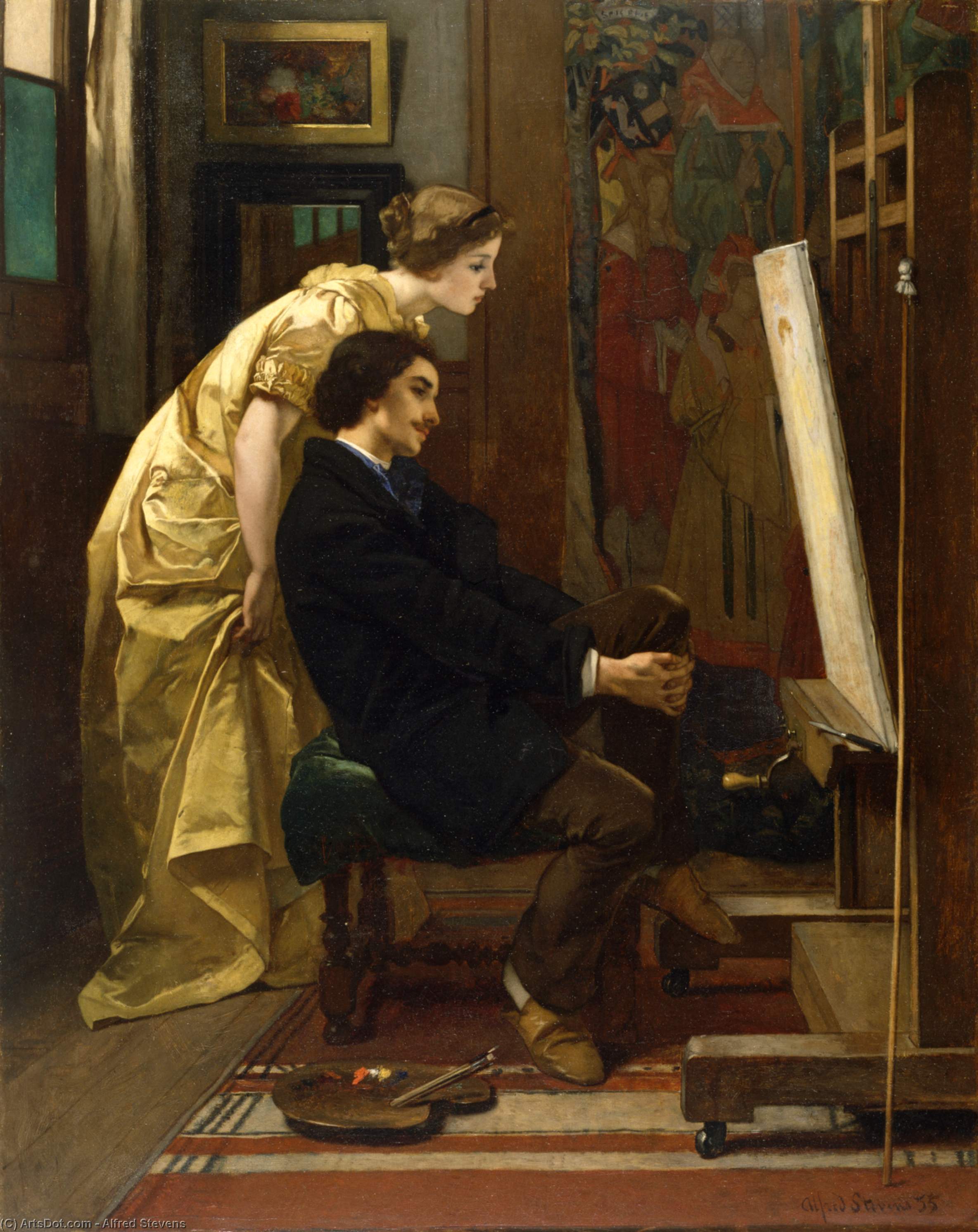 The Painter And His Model — Альфред Стивенс