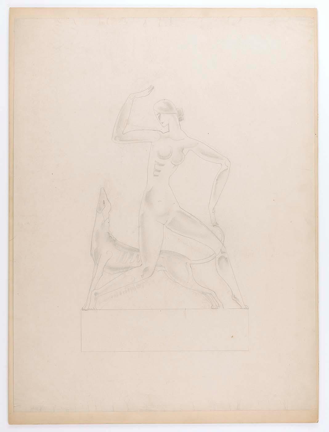 (standing Woman And Dog) — Marguerite Zorach