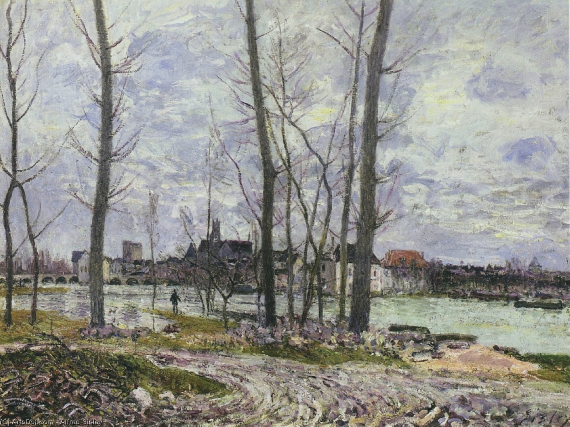 Flood At Moret Sur Loing — Alfred Sisley