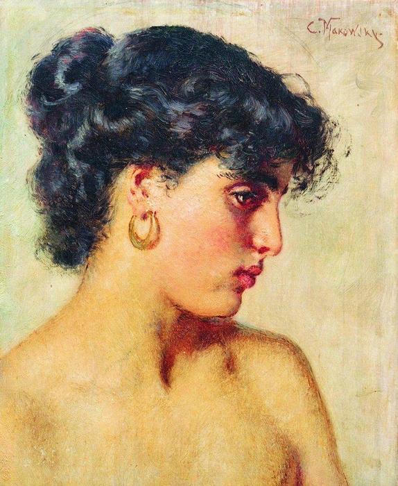 Portrait Of Dark-haired Beauty — Константин Јефимович Маковски