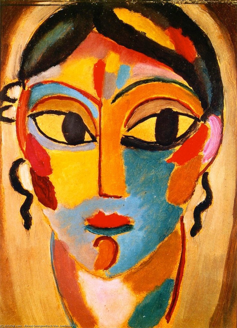 Mystical Head: Head Of A Girl — Alexej Von Jawlensky