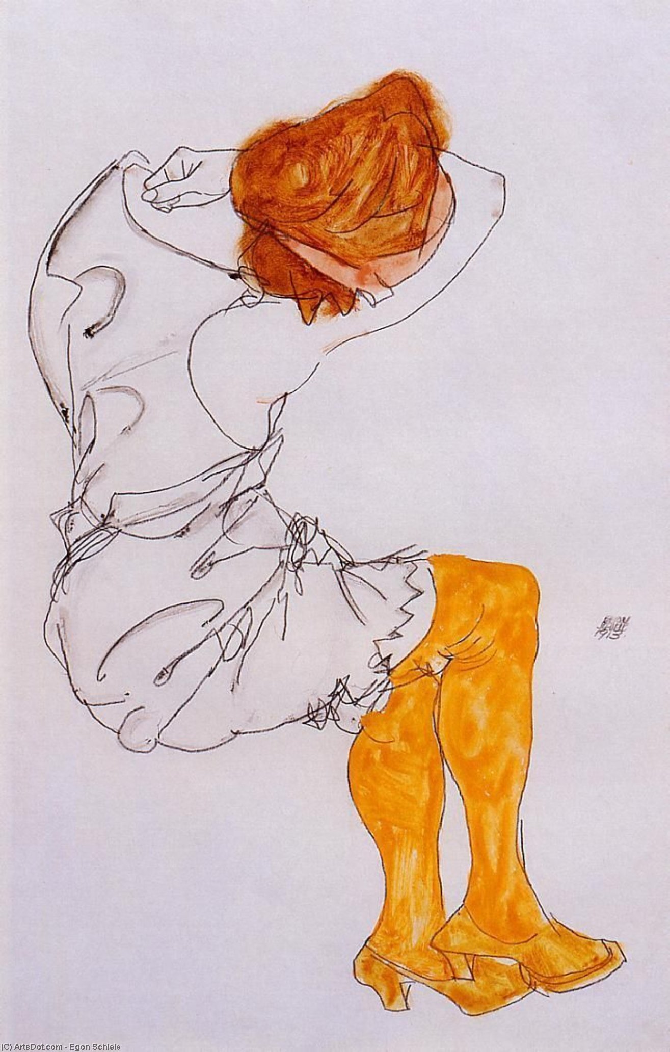 Das Schlafende Mädchen — Egon Schiele