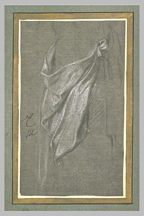 Draperie Pour Une Figure Debout, Vue De Trois Quarts — Charles Le Brun