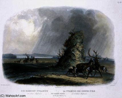 The Elkhorn Pyramid On The Upper Missouri — Karl Bodmer