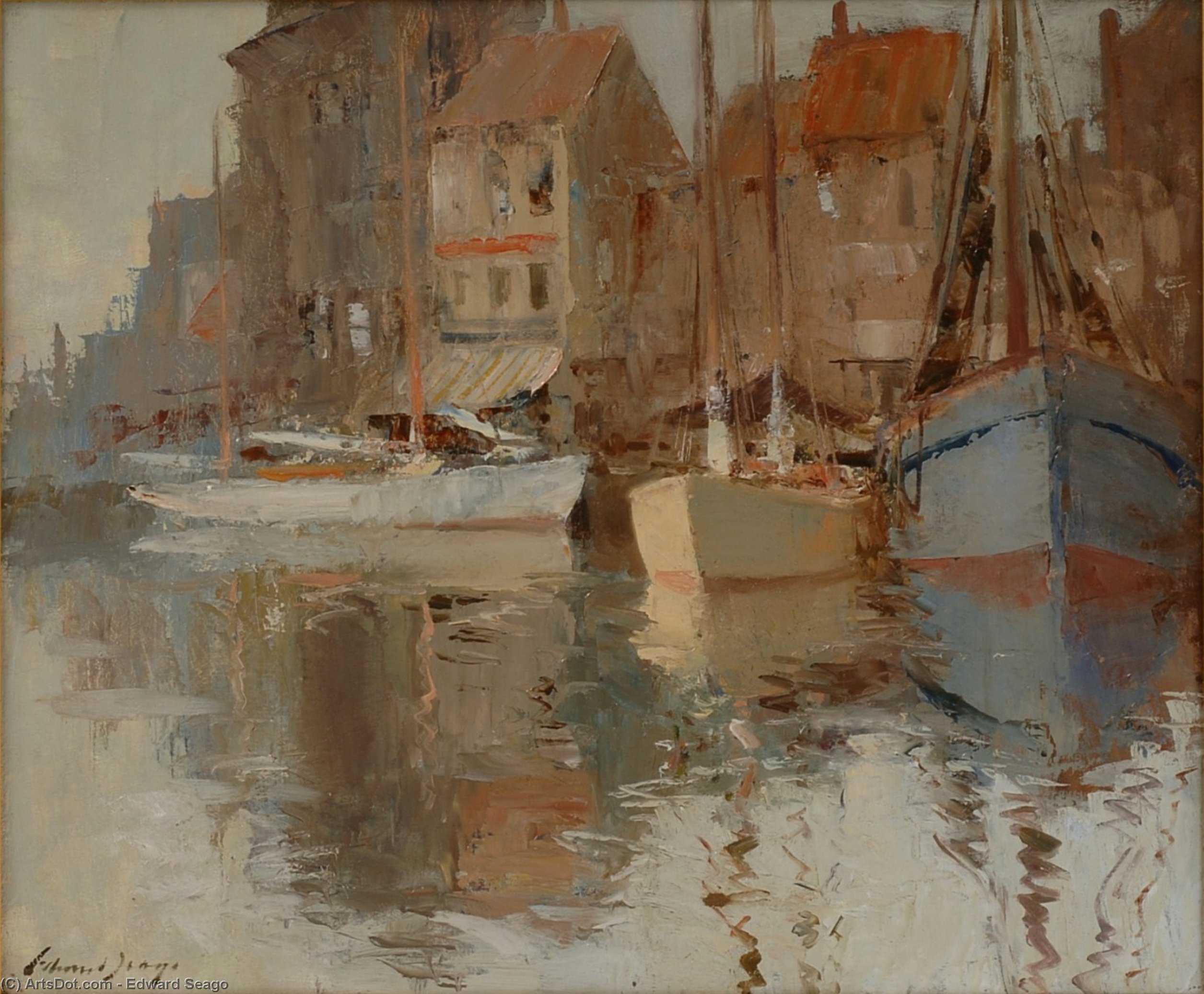 The Harbour At Ostend — エドワード・シーゴ