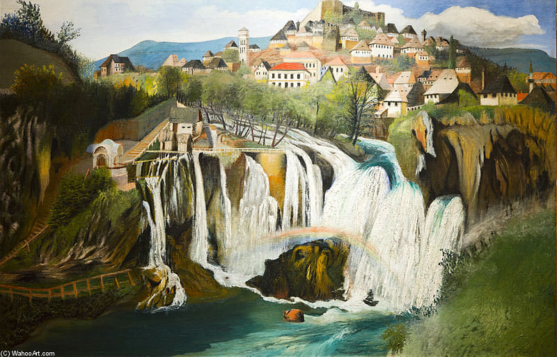 Waterfall At Jajce — Тевдар Конштаря Костка