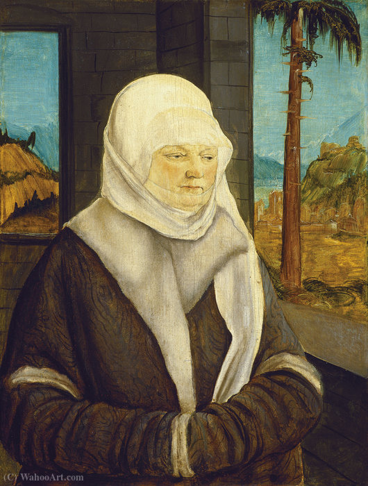 Portrait Of A Woman Of The Reuss Family — Wolf Huber