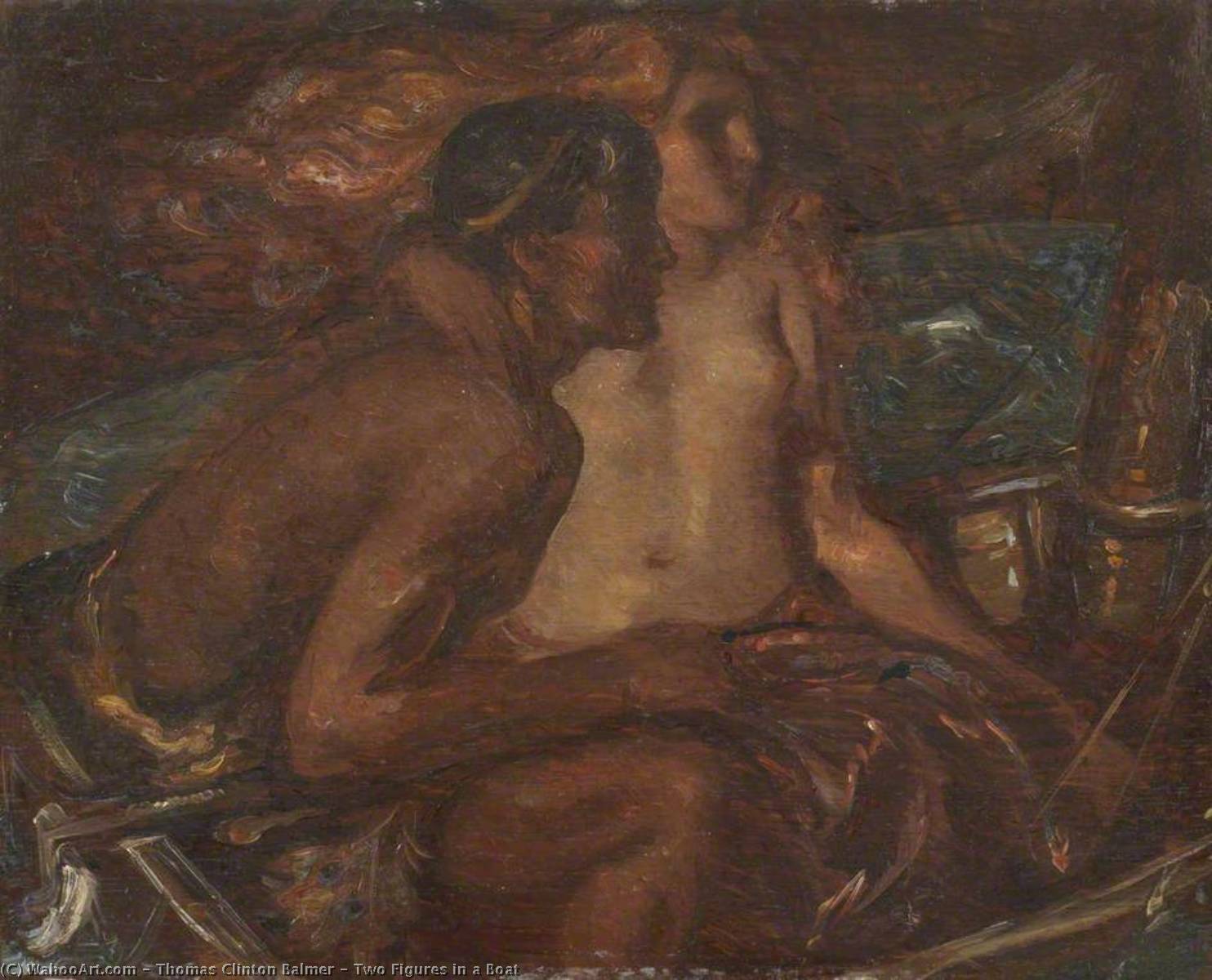 Two Figures In A Boat — Thomas Clinton Balmer