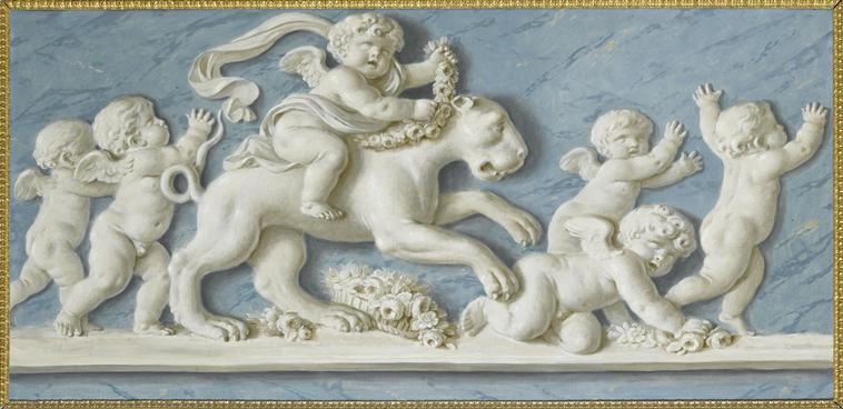Amours Et Attributs (une Lionne Au Centre) Ins Indication Sur Le Chassis Poudrier — Sauvage Pieter Joseph (sauvage Piat)