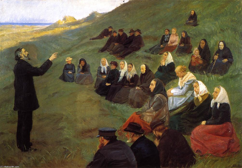 A Mission Meeting (by Frybakken At Skagen) — Anna Kirstine Ancher