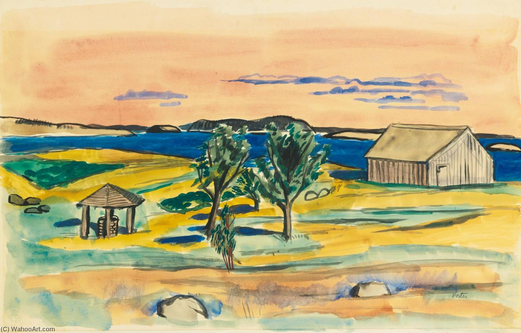 Barn At Sunset — Fairfield Porter