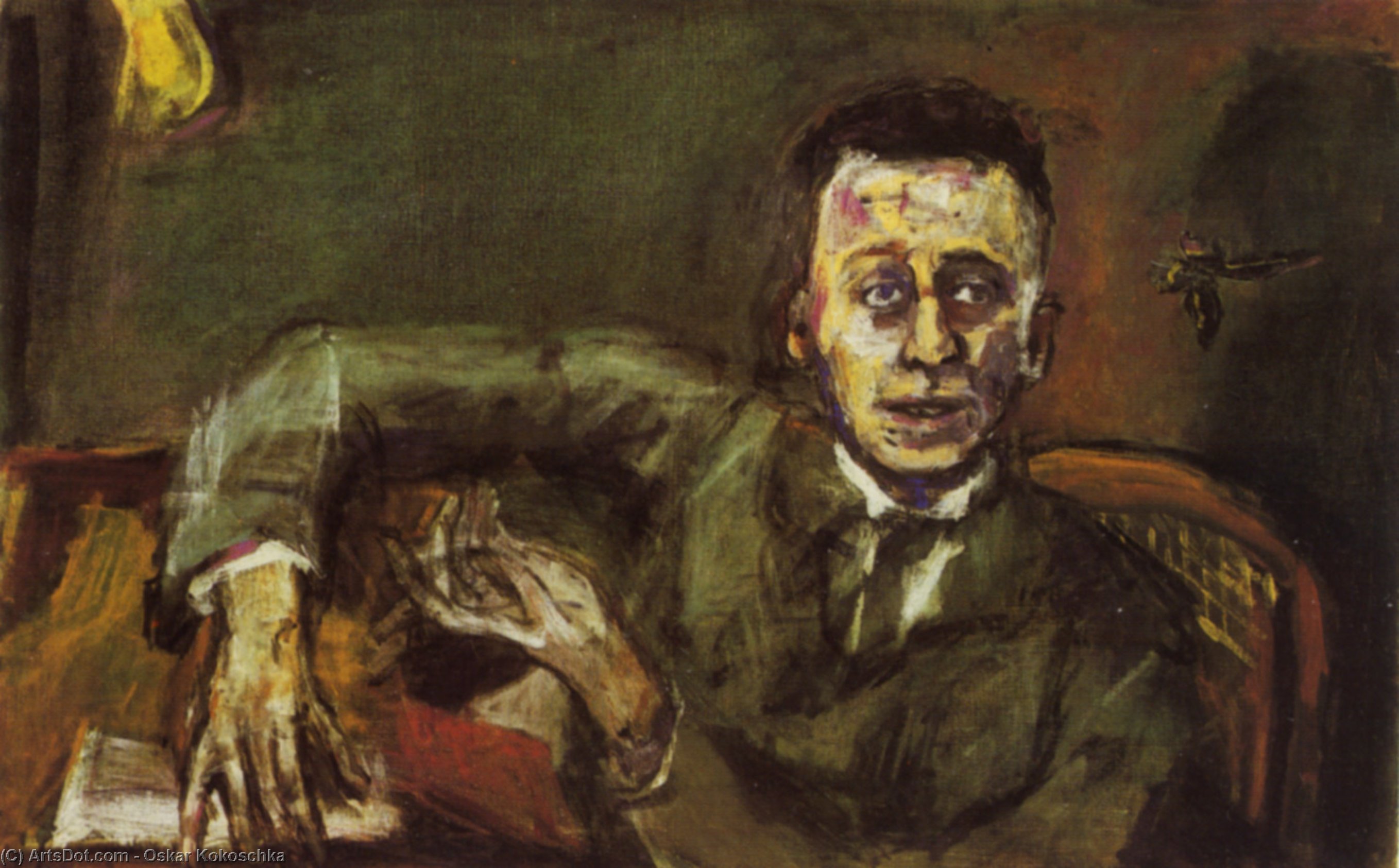 Karl Krauss Ii, Huile Sur Toile, — Oskar Kokoschka