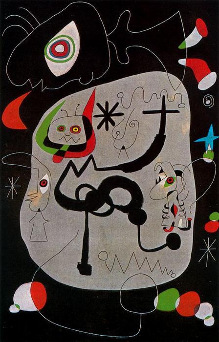 Bailarina Oyendo Tocar El Órgano En Una Catedral Gótica — Joan Miró