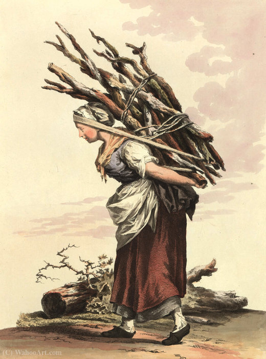 Girl With Forest Wood — Johann Christian Brand