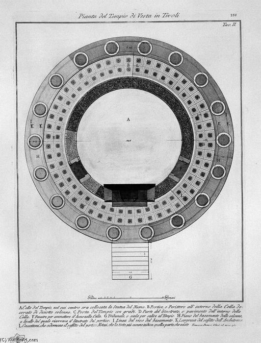 Plan Of The Temple Of Vesta In Tivoli — Giovanni Battista Piranesi