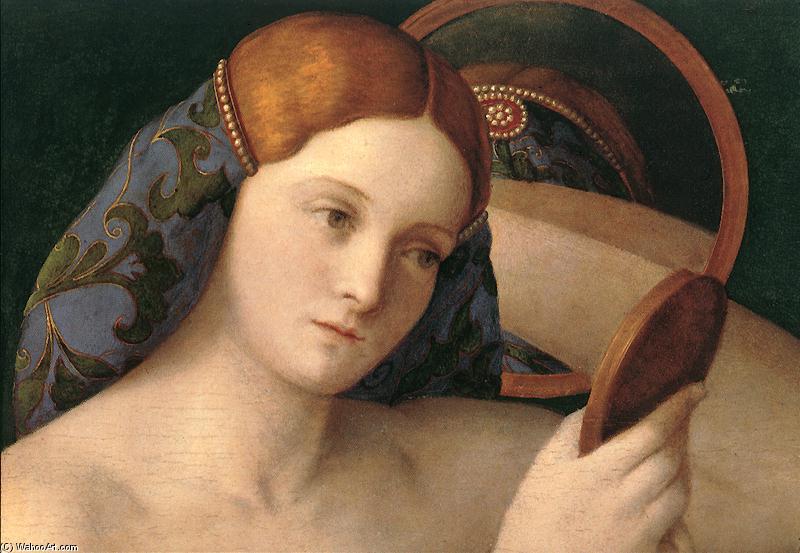 Nackte Junge Frau Vor Dem Spiegel (detail) — Giovanni Bellini (giambellino)