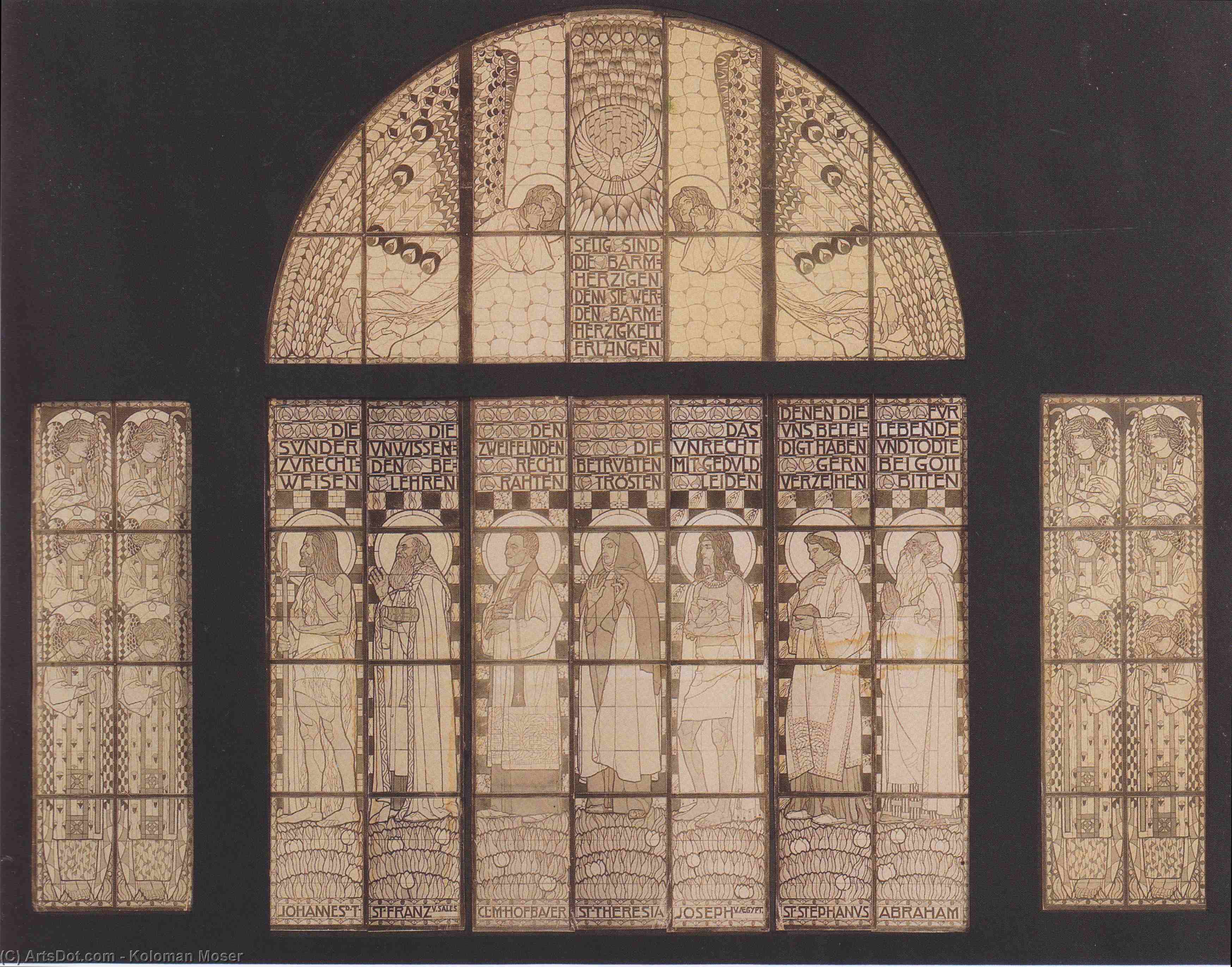 Church Am Steinhof, Drawing Of Western Window — Koloman Moser