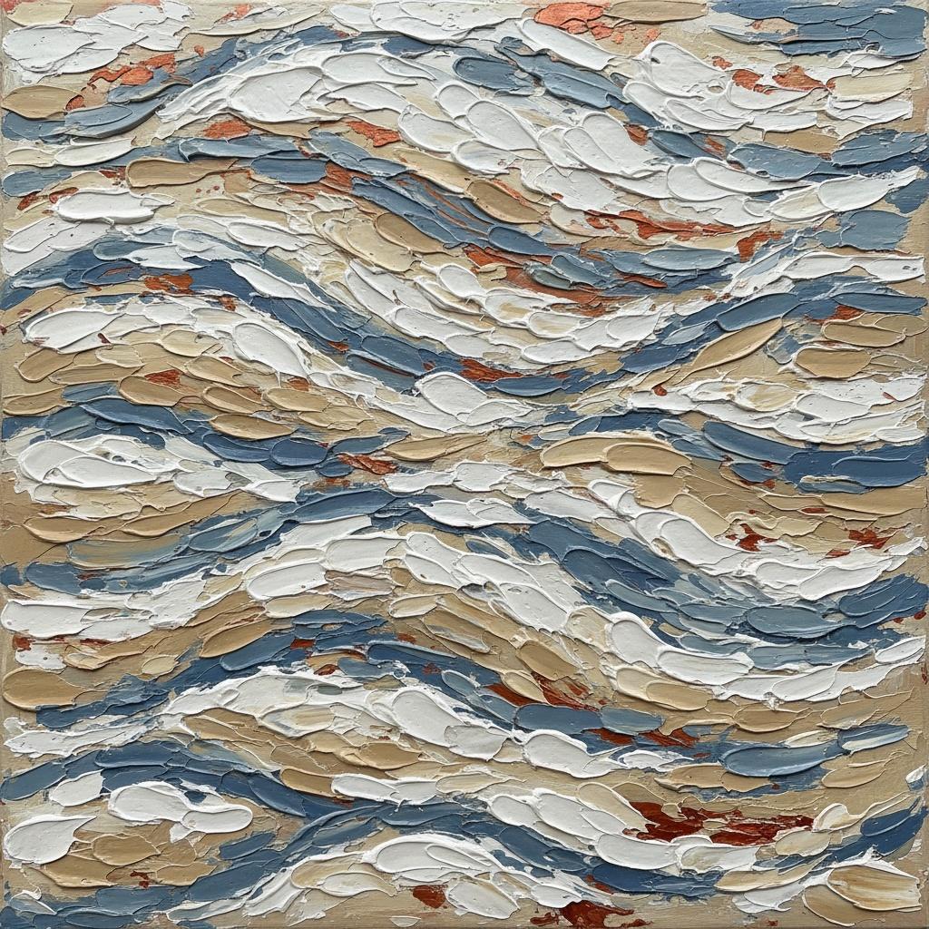 Rhythmische Schichten Aus Schiefer Und Sand In Einer Singulären Impasto-flut — David Moreau