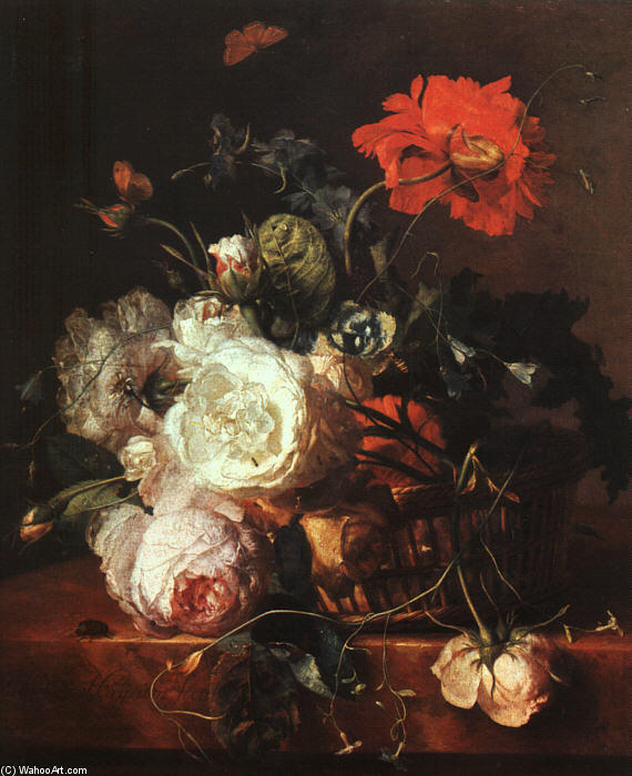 Basket Of Flowers — Jan Van Huysum
