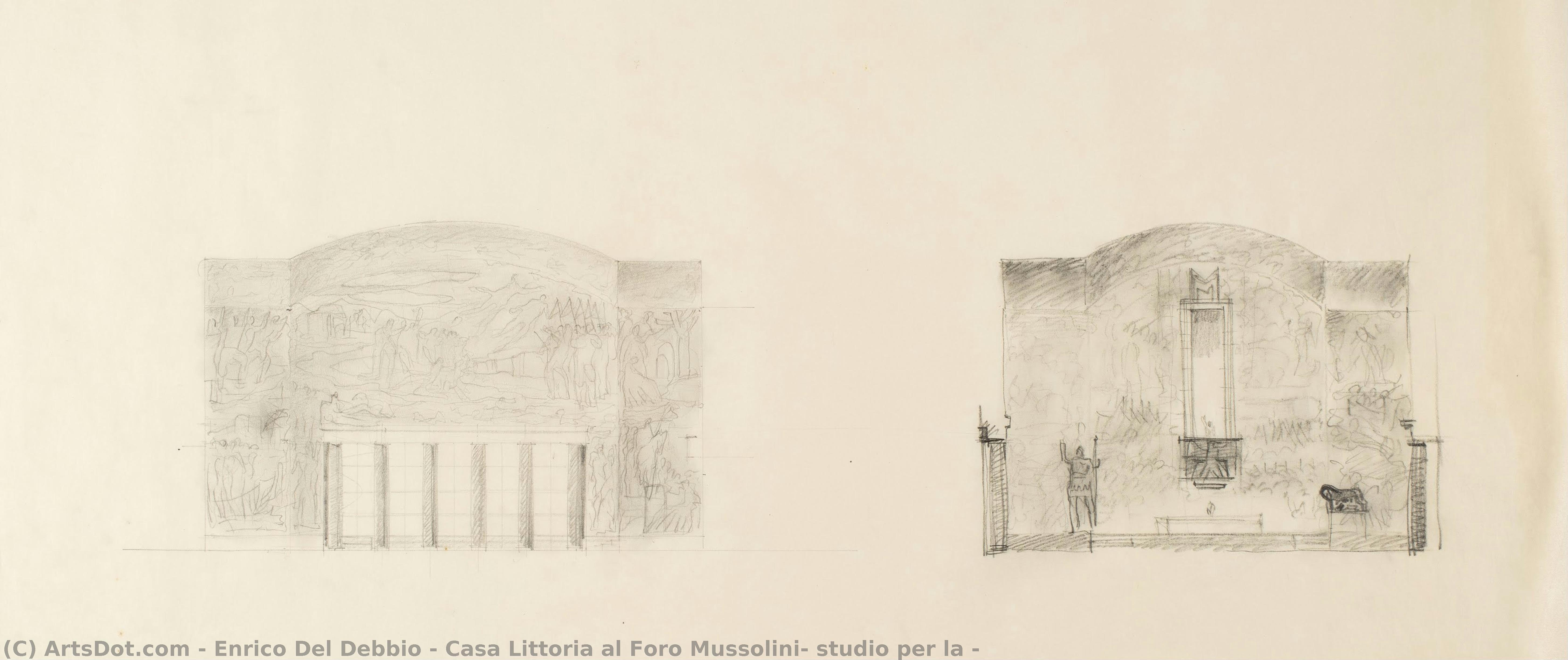 Casa Littoria Al Foro Mussolini: Studio Per La — Enrico Del Debbio
