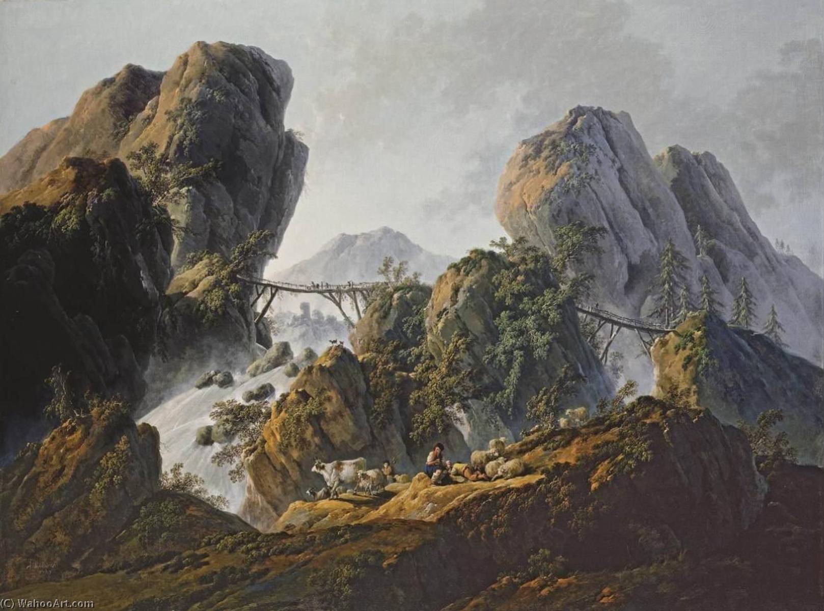 Mountainous Landscape — Jean-baptiste Pillement