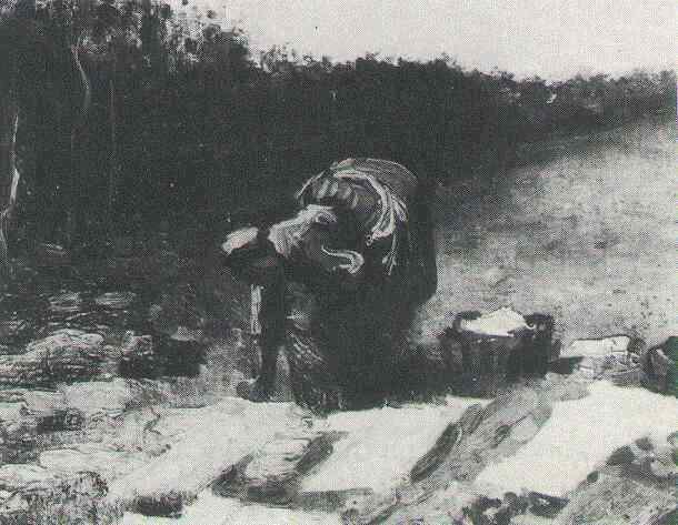 Peasant Woman Laundering — Vincent Van Gog