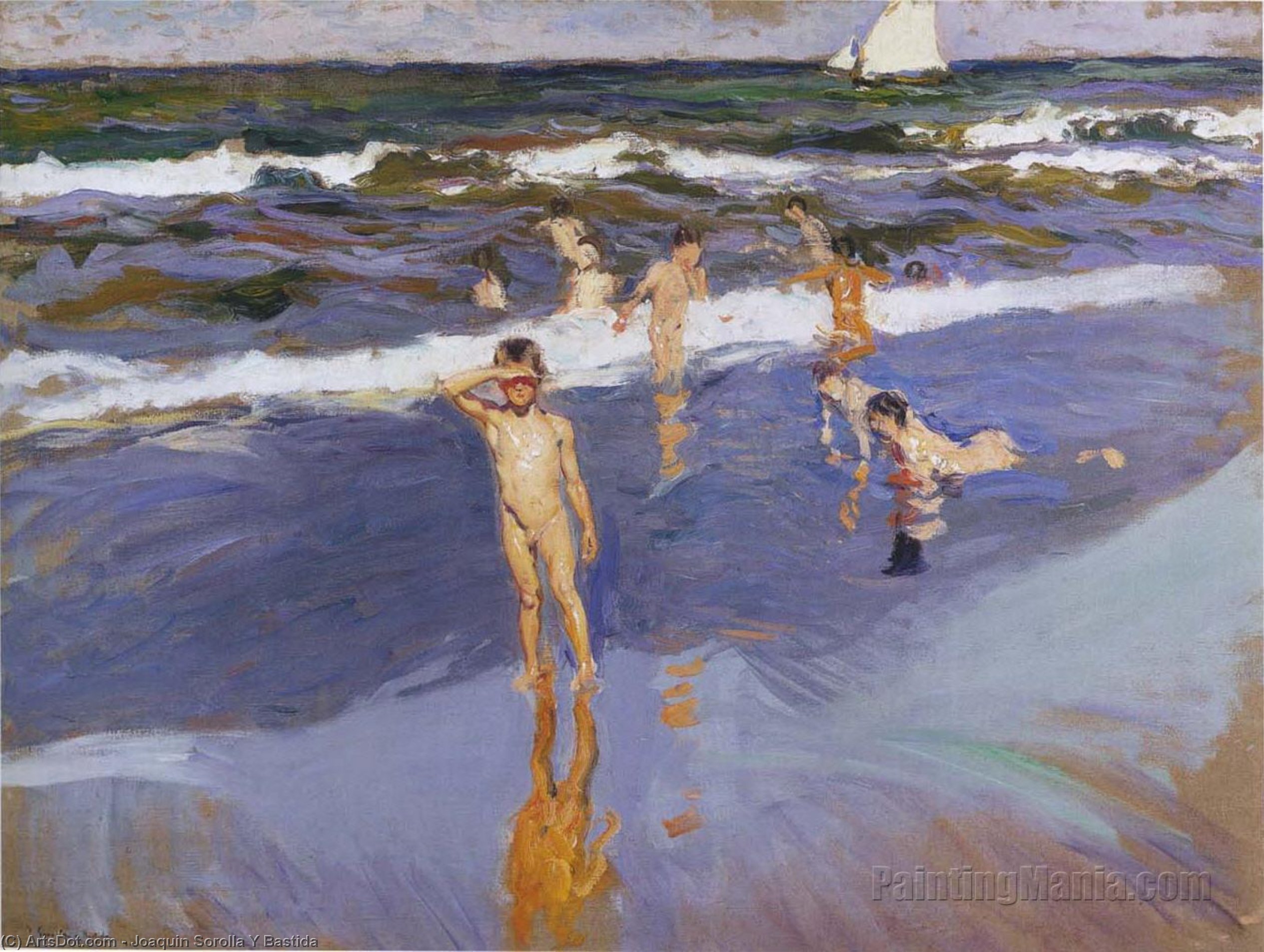Niños En El Mar, Playa De Valencia — Joaquín Sorolla Y Bastida