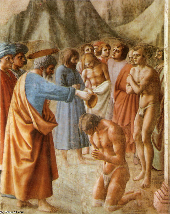 Baptism Of The Neophytes — Masaccio