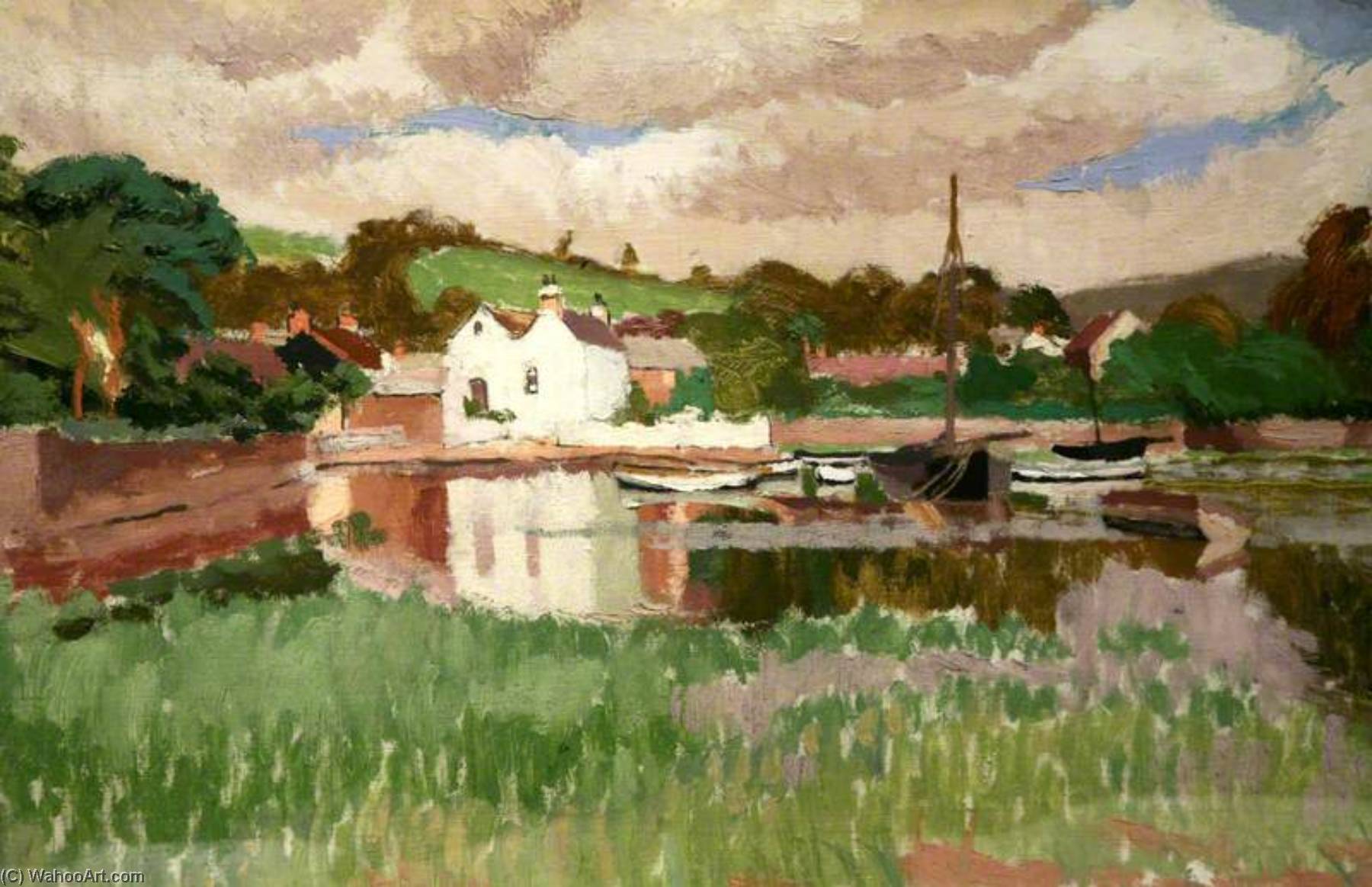 Distant View Of Laugharne — Edward Morland Lewis