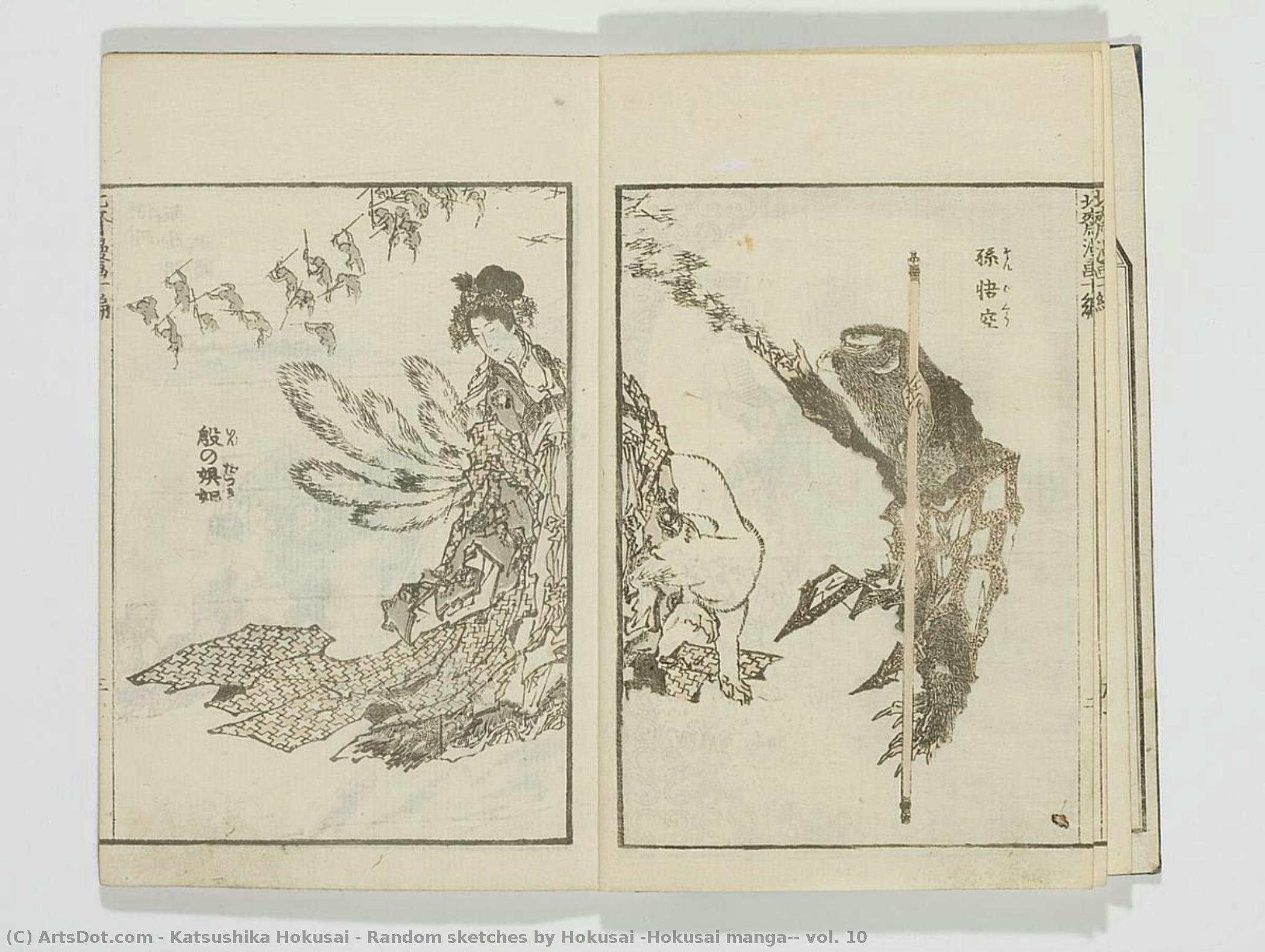 Random Sketches By Hokusai (hokusai Manga), Vol. 10 — Katsushika Hokusai
