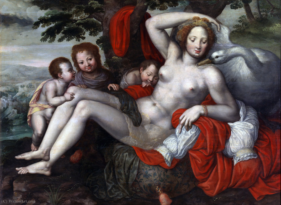 Leda And The Swan — Georg Pencz