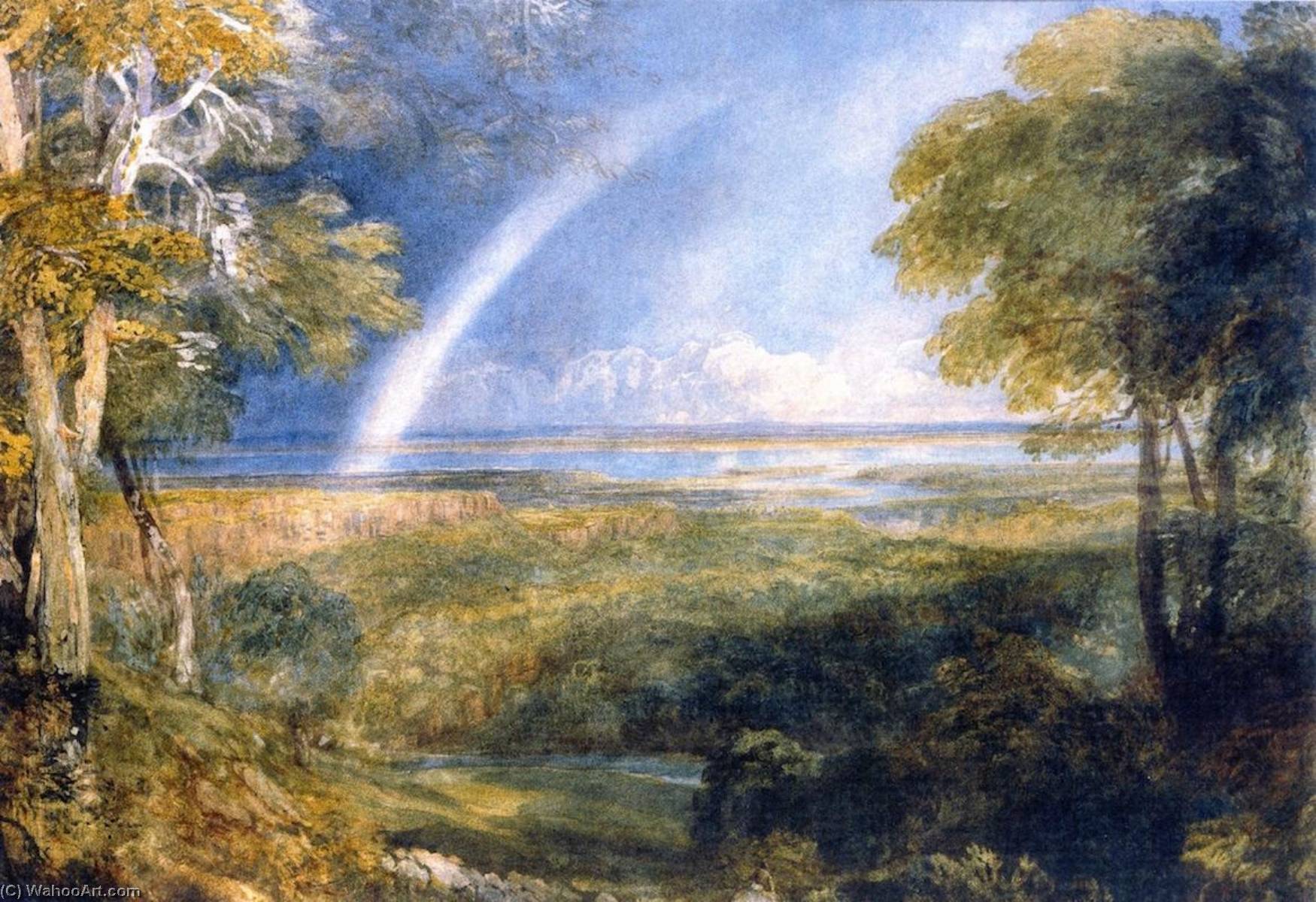 Junction Of The Severn And The Wye With A Rainbow — David Cox The Elder