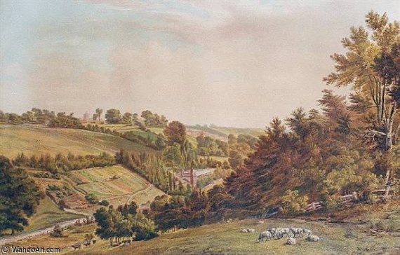 A Hilly Landscape With A Church In The Distance — Thomas Collier