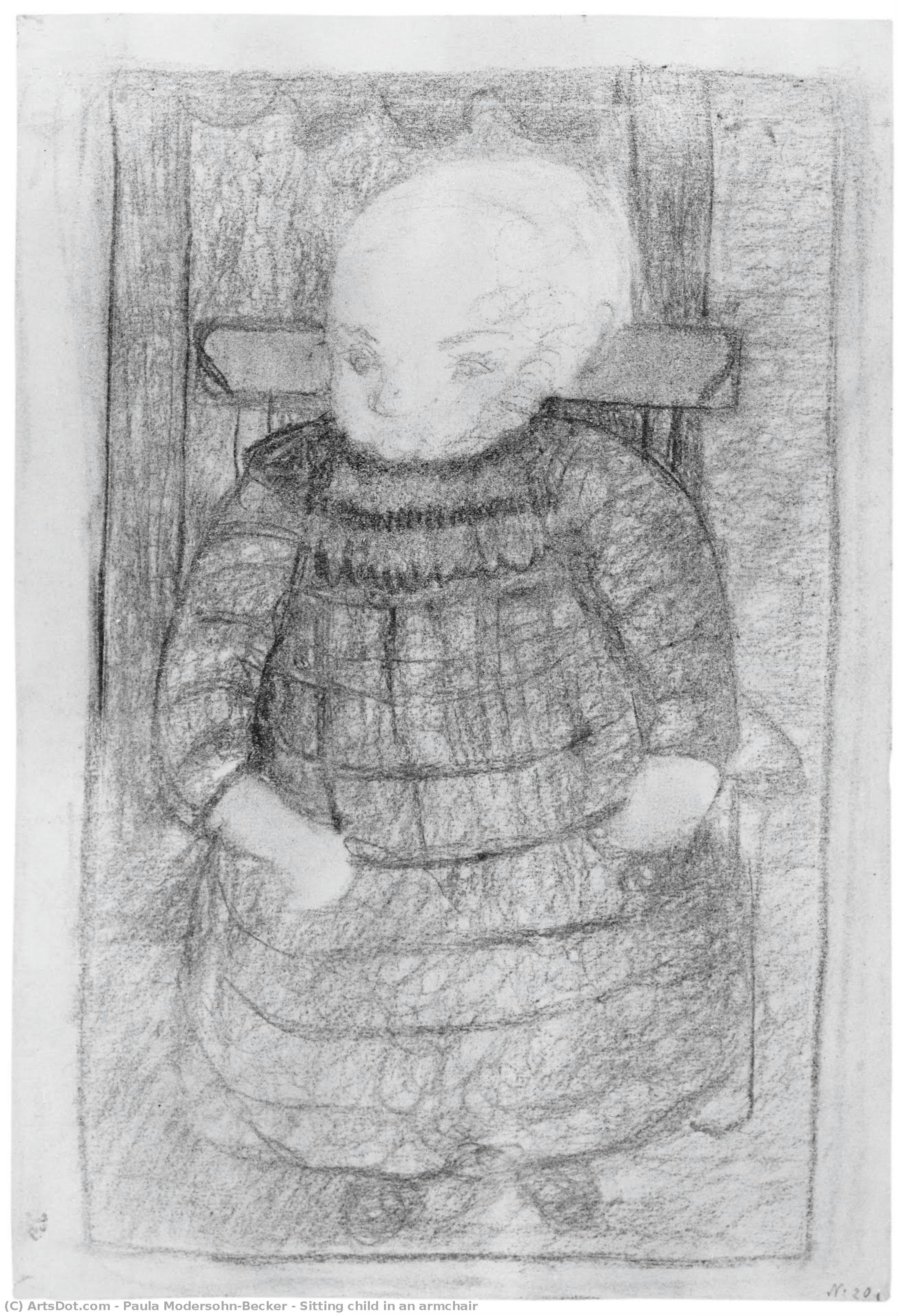 Sitting Child In An Armchair — Paula Modersohn-becker