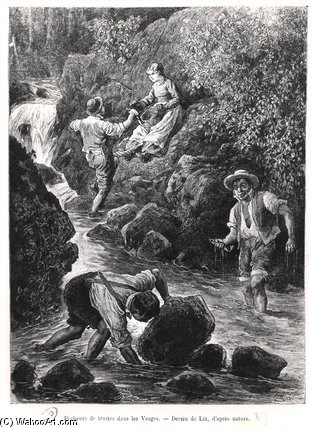 Fishing For Trout In The Vosges — Frederic Theodore Lix
