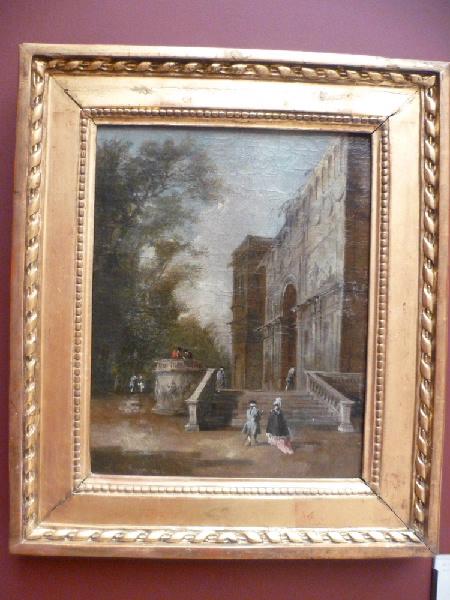 Architecture De Fantaisie Villa Avec Terrasse Et Jardin — Francesco Lazzaro Guardi